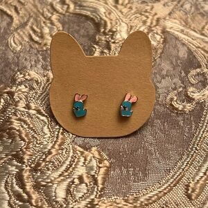 Cute Blue Bunny Earrings
